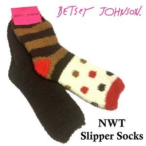Betsey Johnson NWT Soft Cozy Slipper Sock-2 Pairs